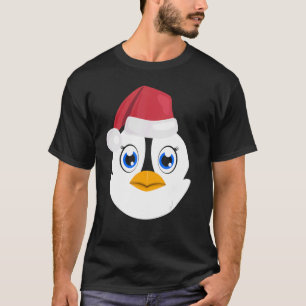 Penguin Face Graphic Christmas Penguin Face Costum T-Shirt