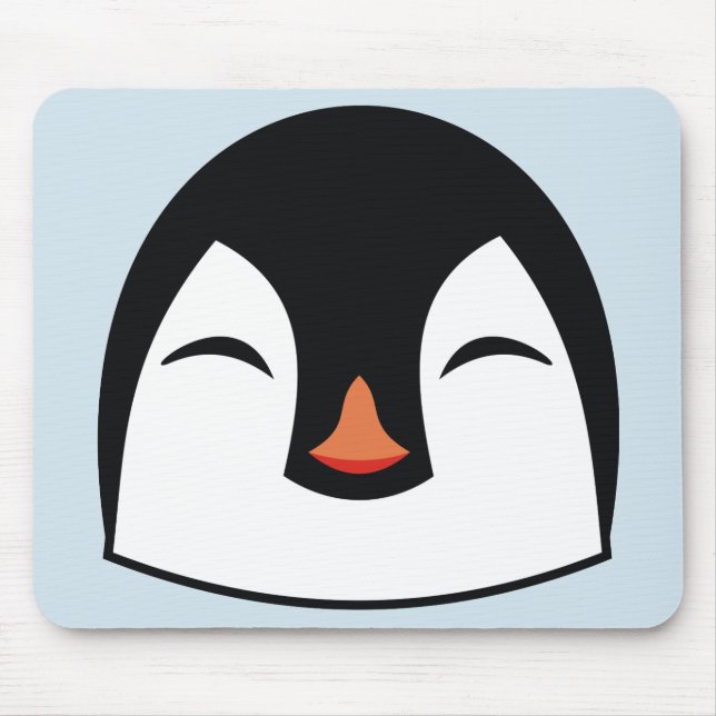 Penguin Face Mouse Pad (Front)