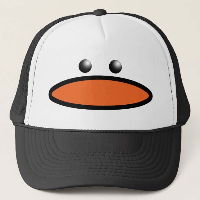 Penguin Face Trucker Hat (Front)