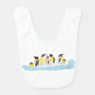Penguin Family Baby Bib