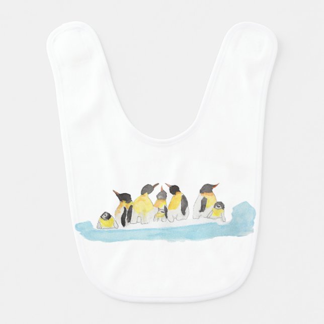 Penguin Family Baby Bib (Front)