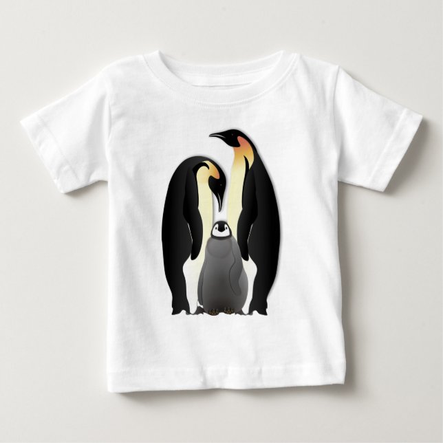 penguin family baby T-Shirt (Front)