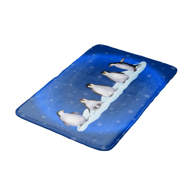 Penguin Family Bath Mat (Angled)