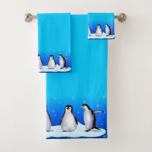 Penguin Family Bath Towel Set