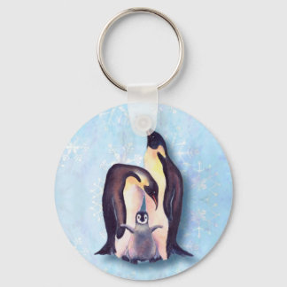 PENGUIN FAMILY  by SHARON SHARPE Keychain