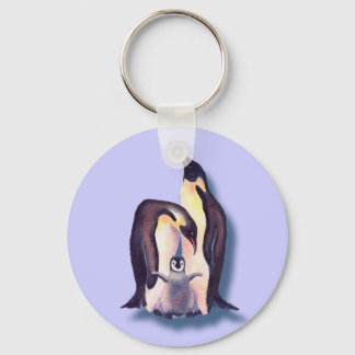 PENGUIN FAMILY by SHARON SHARPE Keychain