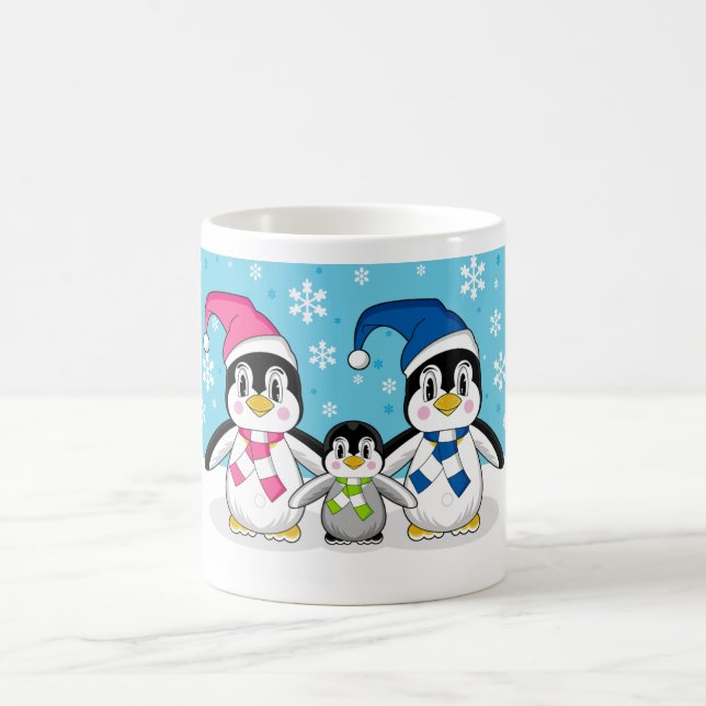 Penguin Family Coffee Mug (Center)