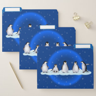 Penguin Family File Folder