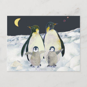 Penguin Family Fun Postcard