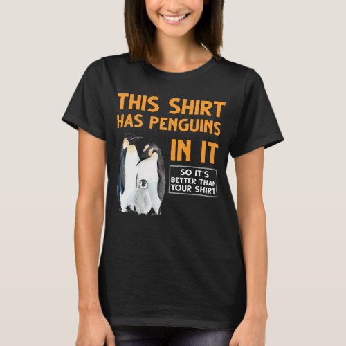Penguin Family Funny Penguins T_Shirt
