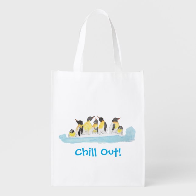 Penguin Family Grocery Bag (Front)