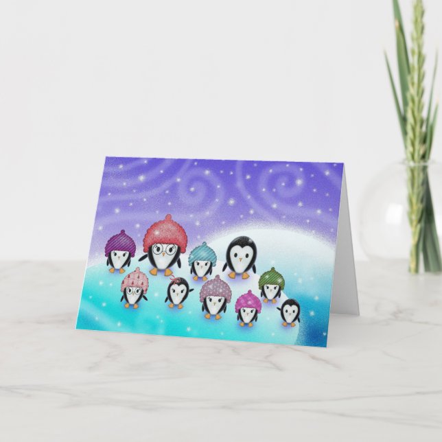 Penguin Family Holiday Card (Front)