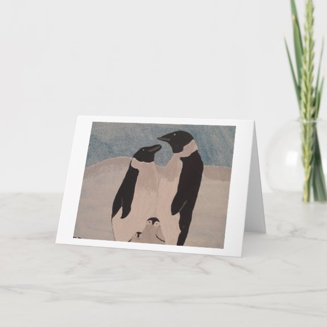 Penguin Family Holiday Card (Front)