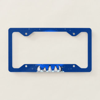 Penguin Family License Plate Frame