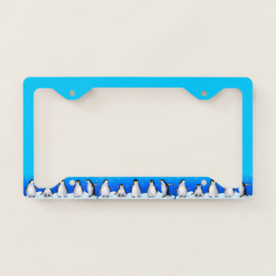 Penguin Family License Plate Frame