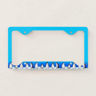 Penguin Family License Plate Frame
