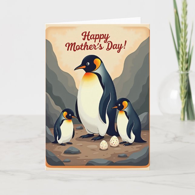 Penguin Family Mothers Day Card (Front)