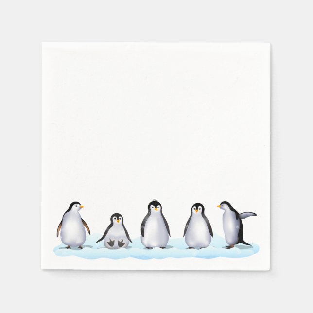 Penguin Family Napkins (Front)