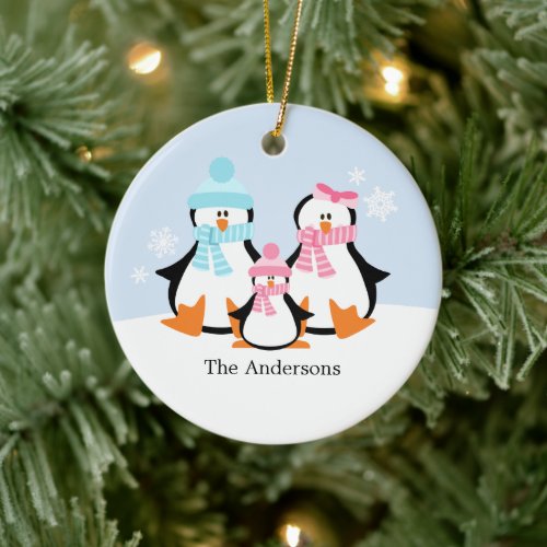Penguin Family Ornaments