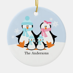 Penguin Family Ornaments