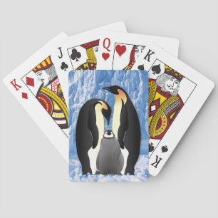 penguin family poker cards