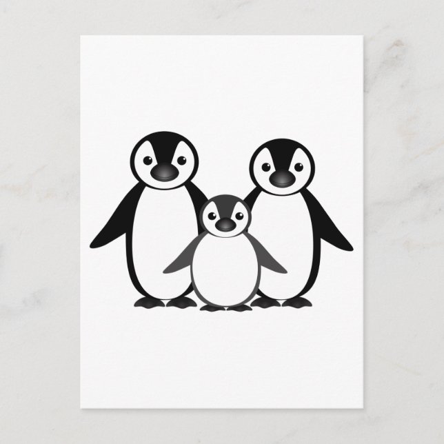 Penguin Family Postcard (Front)