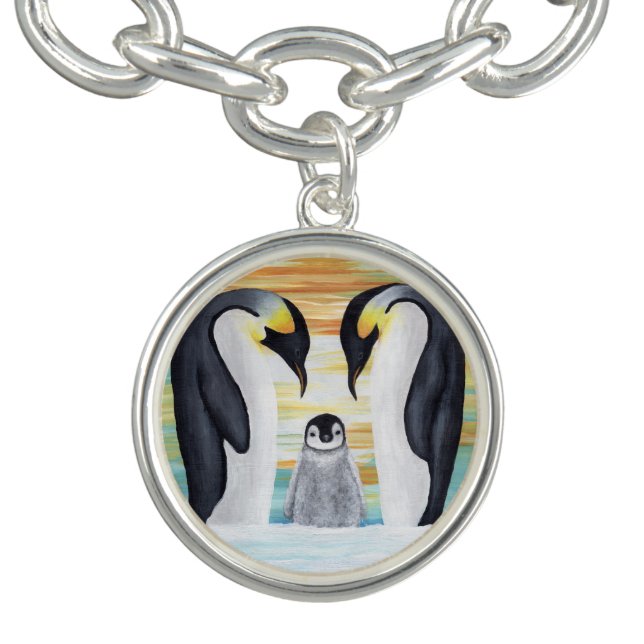 Penguin Family with Baby Penguin Bracelet (Design)
