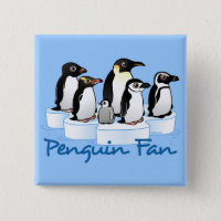 Penguin Fan Square Button