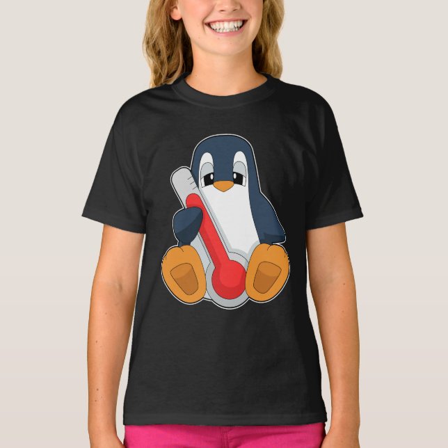 Penguin Fever thermometer T-Shirt (Front)