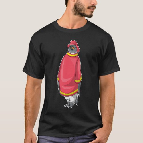 Penguin Firefighter Fire department T_Shirt