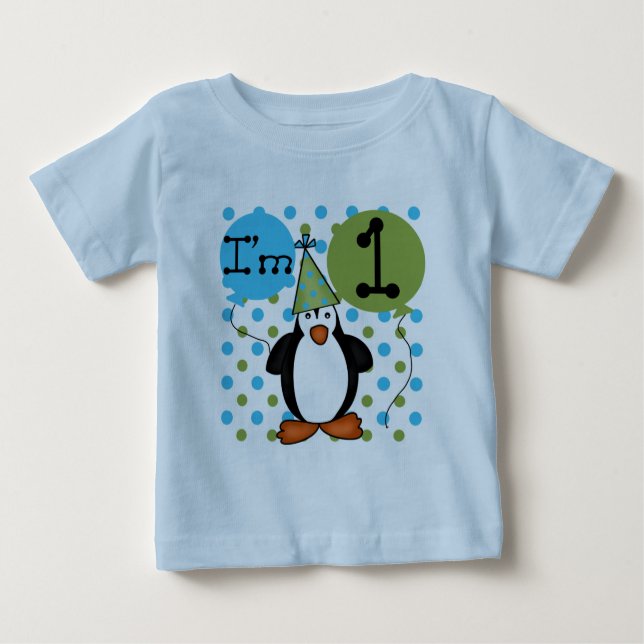 Penguin First Birthday Tshirts and Gifts (Front)