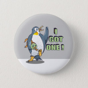 Penguin Fishing Button
