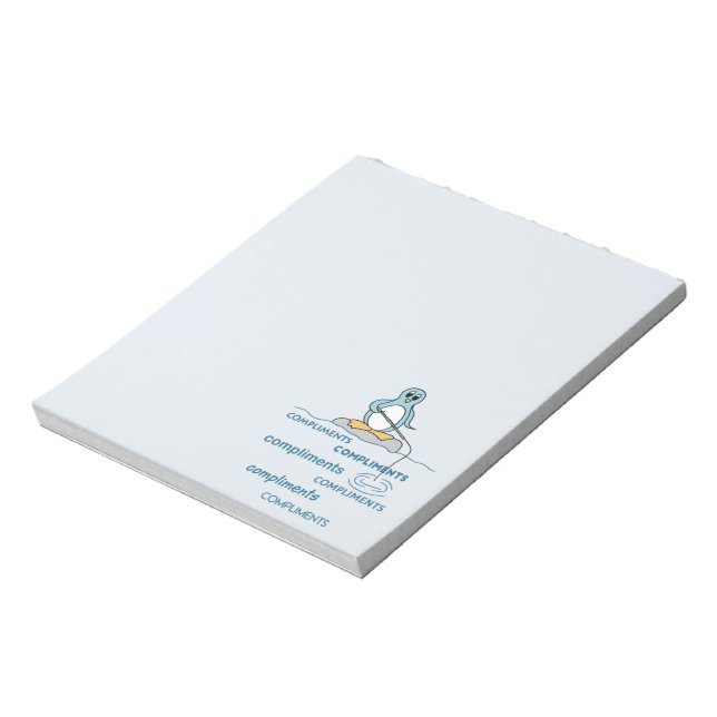 Penguin Fishing for Compliments Metaphor Notepad (Rotated)