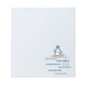 Penguin Fishing for Compliments Metaphor Notepad (Front)