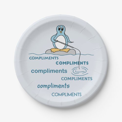 Penguin Fishing for Compliments Metaphor Paper Plates