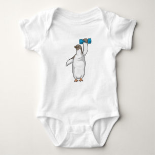 Penguin Fitness Dumbbell Baby Bodysuit