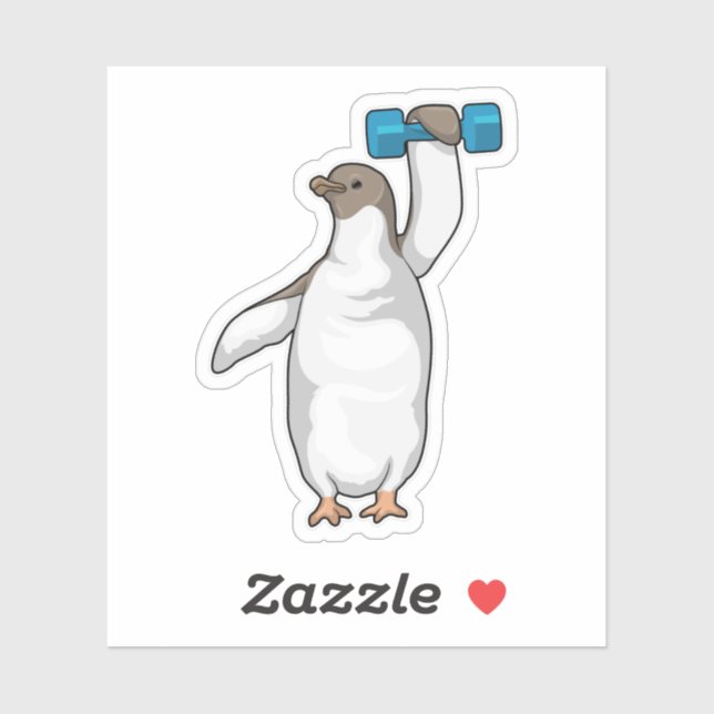 Penguin Fitness Dumbbell Sticker (Sheet)
