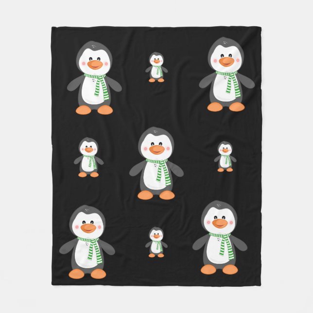 Penguin fleece throw blanket (Front)