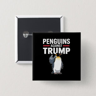 Penguin Flippers Up Resist Penguins Against Trump Button