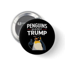 Penguin Flippers Up Resist Penguins Against Trump Button