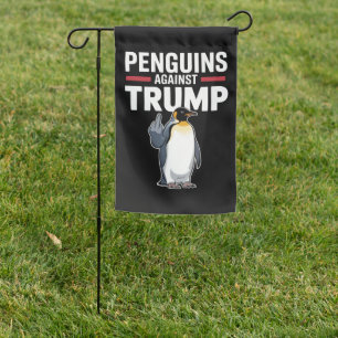 Penguin Flippers Up Resist Penguins Against Trump Garden Flag