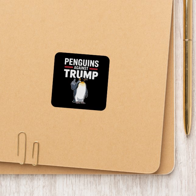 Penguin Flippers Up Resist Penguins Against Trump Patch (On Folder)