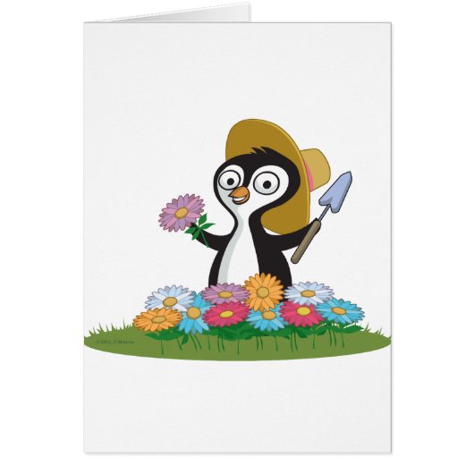 Penguin Flower Gardener Cards (Front)