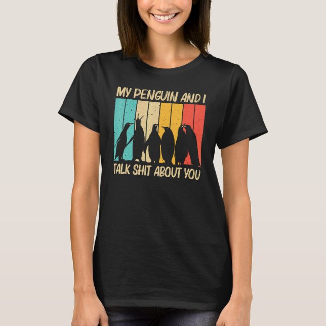 Penguin For Men Women Penguins Bird  Animal Retro  T-Shirt (Front)