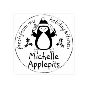 Penguin fork Christmas food from the kitchen of Rubber Stamp