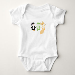 Penguin Fox Frog Funny Animals Kids Baby Bodysuit
