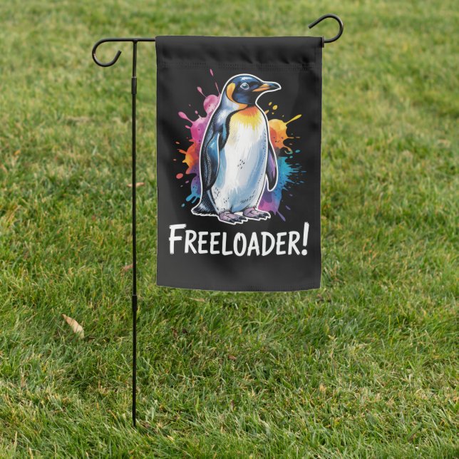 Penguin Freeloader Resist Politics Garden Flag (In SItu)