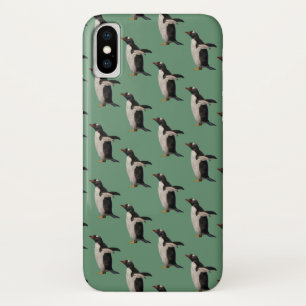 Penguin Frenzy iPhone X Case (Green)
