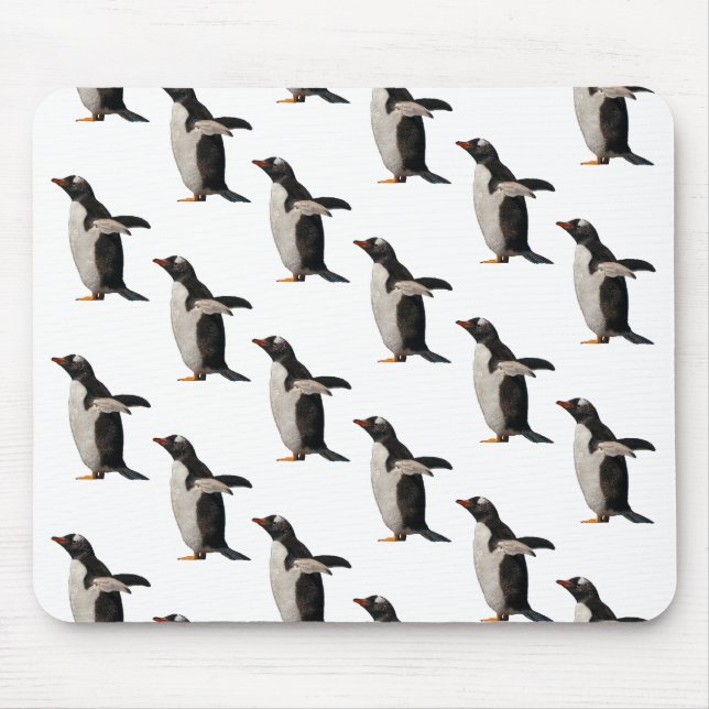 Penguin Frenzy Mousemat (Choose Colour) Mouse Pad (Front)