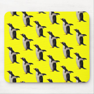 Penguin Frenzy Mousemat (Yellow) Mouse Pad